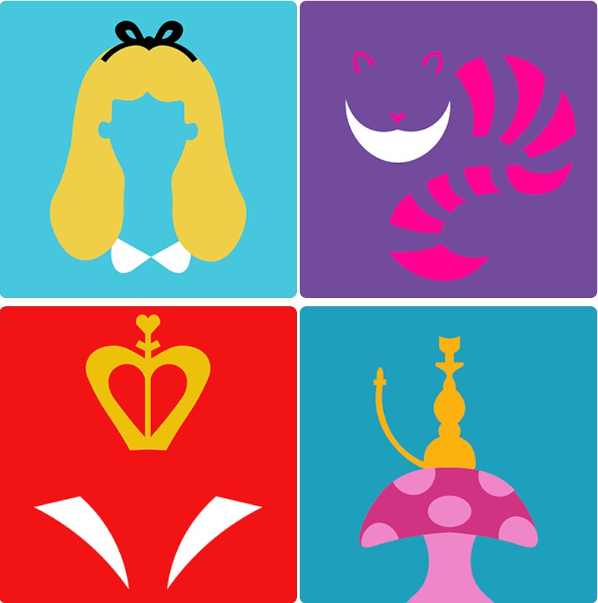 Alice in Wonderland icons